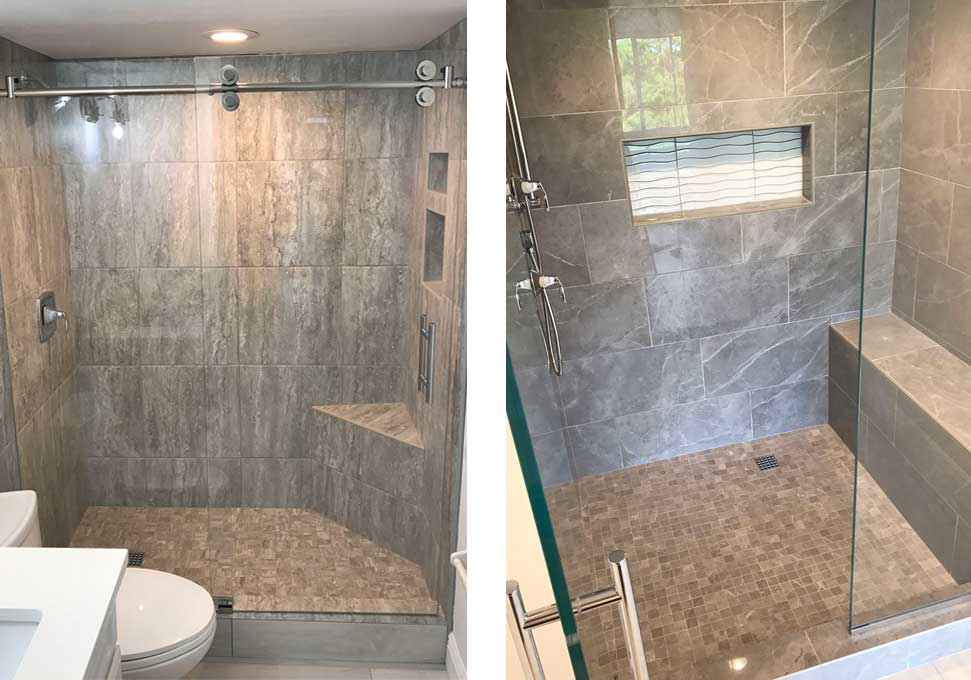 Tub To Shower Conversion Naples, Bathtub To Shower With Seat Conversion Pictures